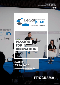 LMF 2016 - Programa - Legal Management Forum