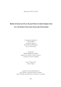 robustness of flat slab structures subjected to a - ETH E