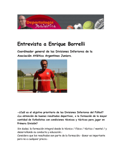 Entrevista a Enrique Borrelli