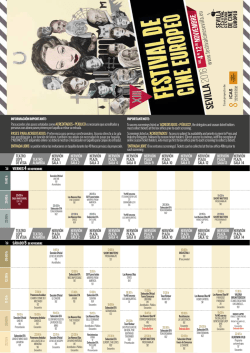 calendario de proyecciones - Festival de Cine Europeo de Sevilla