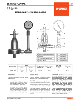 en service manual hgbr-609 fluid regulator