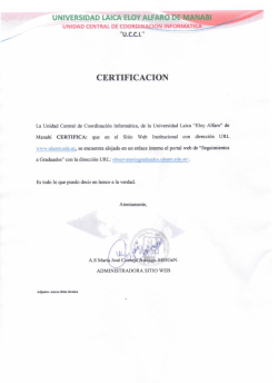 certificacion - Observatorio de graduados de la ULEAM
