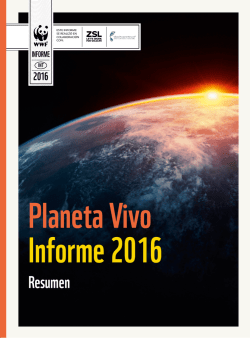 Living Planet Report 2016 Planeta Vivo Informe 2016
