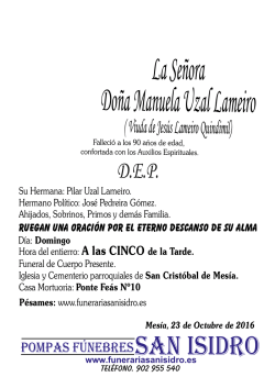 Manuela Uzal Lameiro 23-10-2016 Mesía