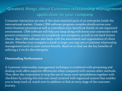 Greatest things about Customer relationship management application to your company