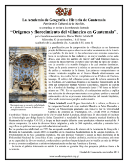 Conferencia "Orígenes y florecimiento del villancico en Guatemala"