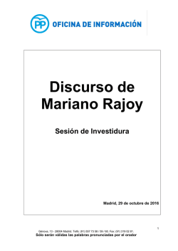 discurso de investidura en PDF