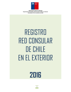 REGISTRO RED CONSULAR DE CHILE EN EL EXTERIOR 2016