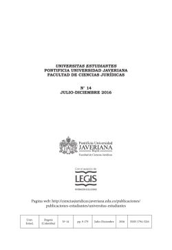 preliminares - Ciencias Jurídicas - Pontificia Universidad Javeriana