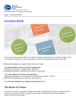 Governance Boards - BSC-CNS