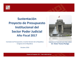 Sustentación Presupuesto 2017 - Poder Judicial