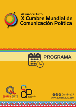 programa - X Cumbre Mundial de Comunicación Política
