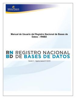Manual de Usuario del Registro Nacional de Bases de Datos – RNBD
