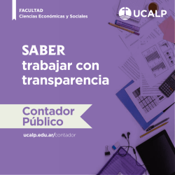 trabajar con transparencia - Universidad Católica de La Plata