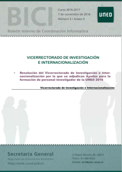 vicerrectorado de investigación e internacionalización