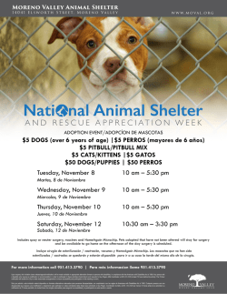 Nati Animal Shelter nal - City of Moreno Valley, California