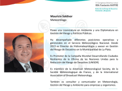 Mauricio Saldívar Meteorólogo