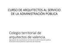 programa modulo I - Colegio Territorial de Arquitectos de Valencia