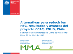 Alternativas para reducir los HFC, resultados y avances del proyecto