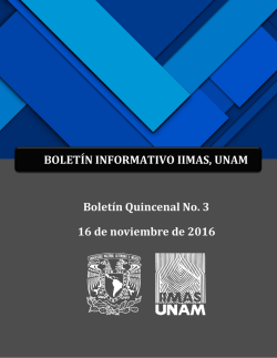 Boletín Informativo IIMAS-UNAM - Instituto de Investigaciones en