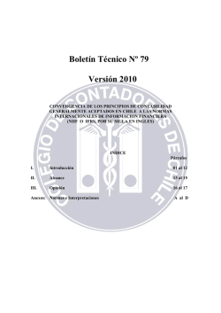 Boletín Técnico N ° 79 (2010) - Colegio de Contadores de Chile