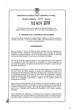 decreto 1836 del 15 de noviembre de 2016