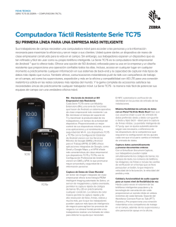 TC75 Series Specification Sheet
