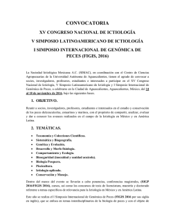 CONVOCATORIA - Congreso de Ictiología