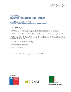 programa seminario de negocios chile - argelia