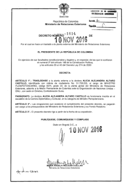 decreto 1814 del 10 de noviembre de 2016