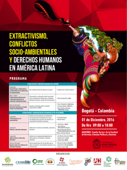 Afiche y programa Extractivismos