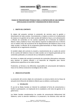 Licitación pública País Vasco redes sociales