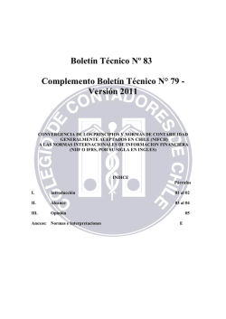 Boletín Técnico N ° 83 - Colegio de Contadores de Chile
