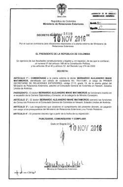 decreto 1819 del 10 de noviembre de 2016