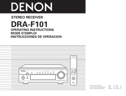 Denon DRA-F101 User Guide Manual