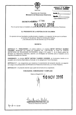 decreto 1798 del 10 de noviembre de 2016