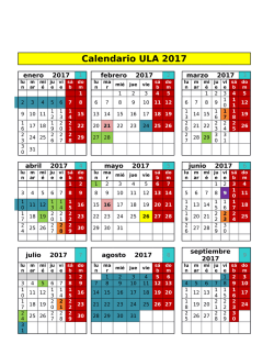 Calendario ULA 2017