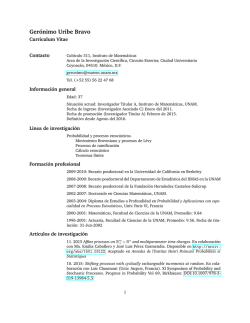 Curriculum Vitae - Instituto de Matemáticas | UNAM