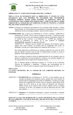 Ord JM 12_2014 - Municipalidad de San Lorenzo Paraguay :: Portada