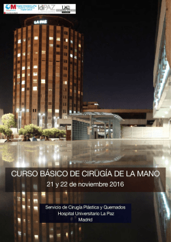 Descargar programa del curso - Hospital Universitario La Paz (Madrid)