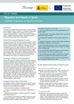 Migration and Health in Spain