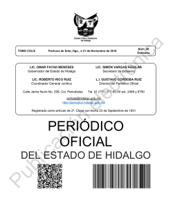 Periódico Oficial del Estado de Hidalgo