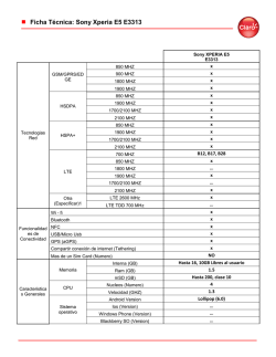 Ficha Técnica: Sony Xperia E5 E3313