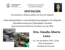 Claudia Aburto Leiva - Facultad de Ciencias