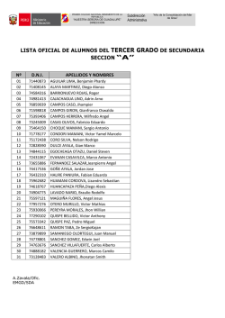 lista oficial de alumnos del tercer grado de secundaria seccion