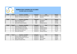 clasificaciones - Federación Canaria de Ciclismo