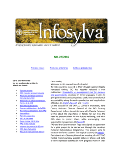 this new edition of Infosylva - Food and Agriculture Organization of