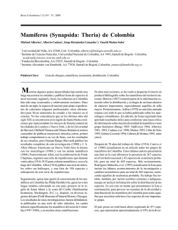 Mamíferos (Synapsida: Theria) de Colombia (PDF