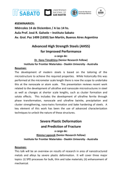 Advanced High Strength Steels (AHSS) for