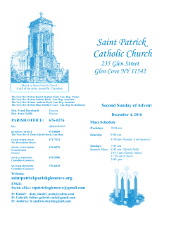Bulletin - St. Patrick`s Catholic Church